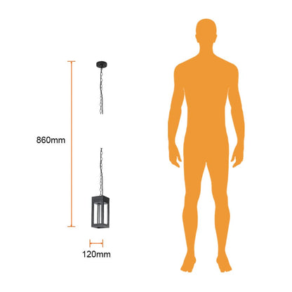 Tecnolite Lámpara Colgante LED 51 cm de Altura 12 W, Luz Suave Cálida, IP54, IK07, No atenuable, LED integrado