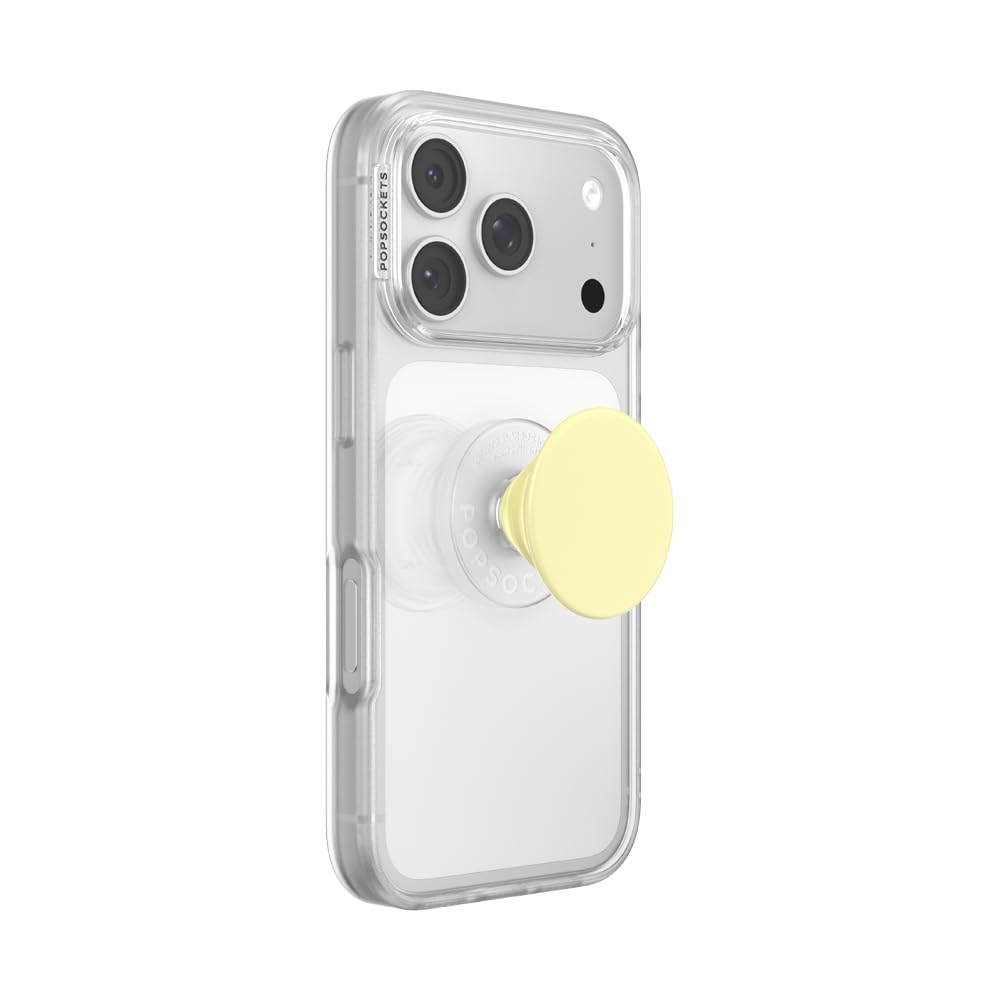 PopSockets - Soporte calcomanía para teléfono, Color Amarillo Mantequilla | Sujeción cómoda y segura, anticaídas, soporte, amarillo, mantequilla, invierno, copo de nieve