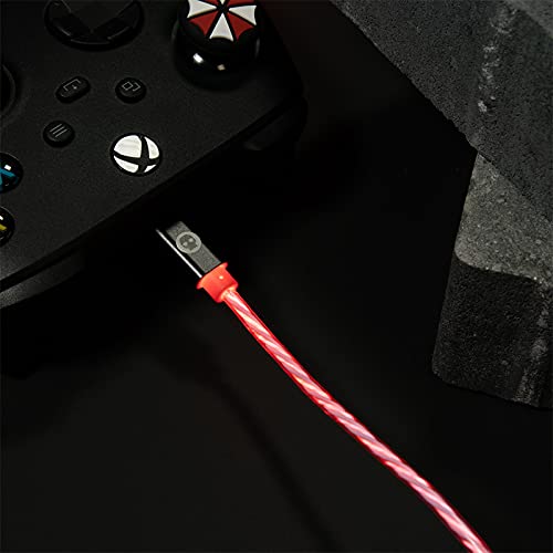 Numskull - Cable LED USB tipo C y empuñaduras para pulgar - Cable de carga rápida de 1,5 m, driver Xbox Series X Mod