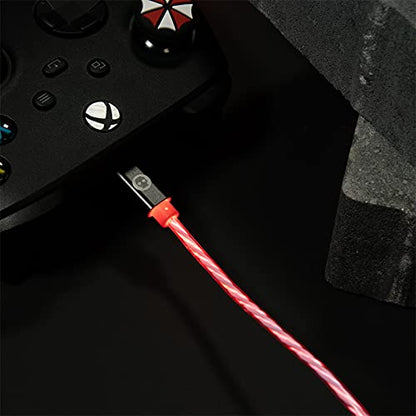 Numskull - Cable LED USB tipo C y empuñaduras para pulgar - Cable de carga rápida de 1,5 m, driver Xbox Series X Mod