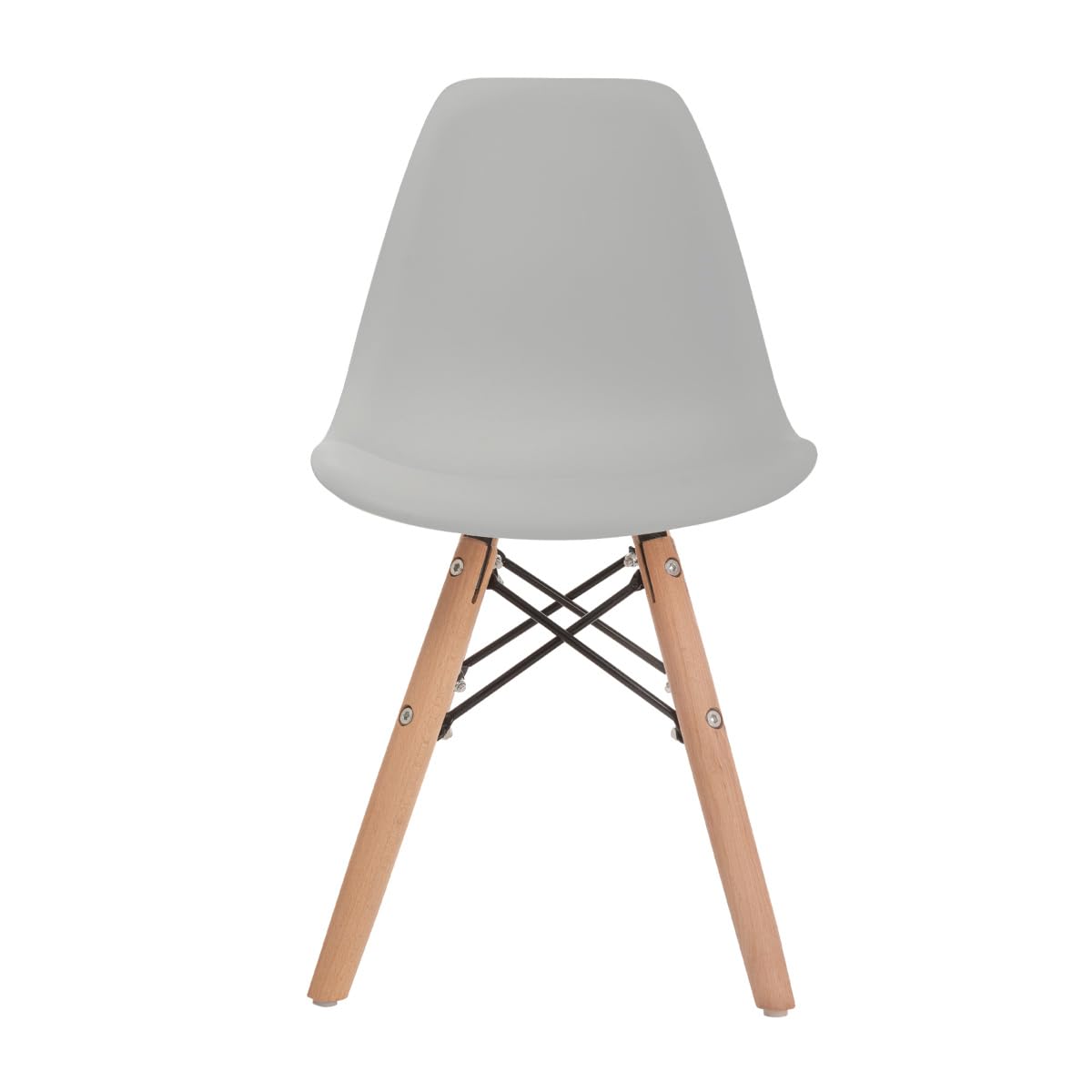 DUDUK 2 sillas Eames: Juego de 2 sillas Infantiles Modernas para niños pequeños (Blancas, Grises y Rosa)
