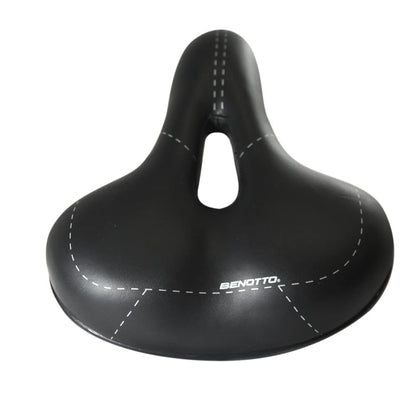 Benotto Asiento Urbano con Canal Antiprostático Negro con Broche AT-6027A2
