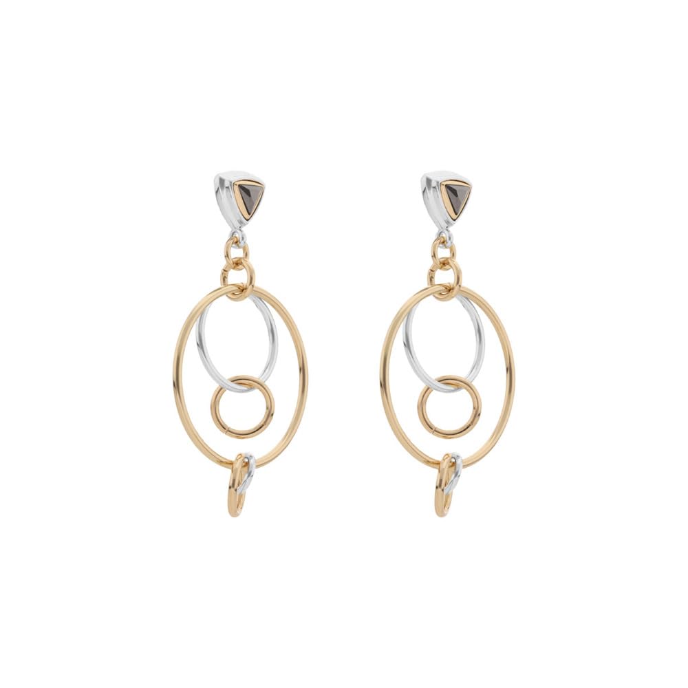 Nine West Aretes Color Bitono Tritone Emblems En Forma Varias De Terminado Brillante para Mujer