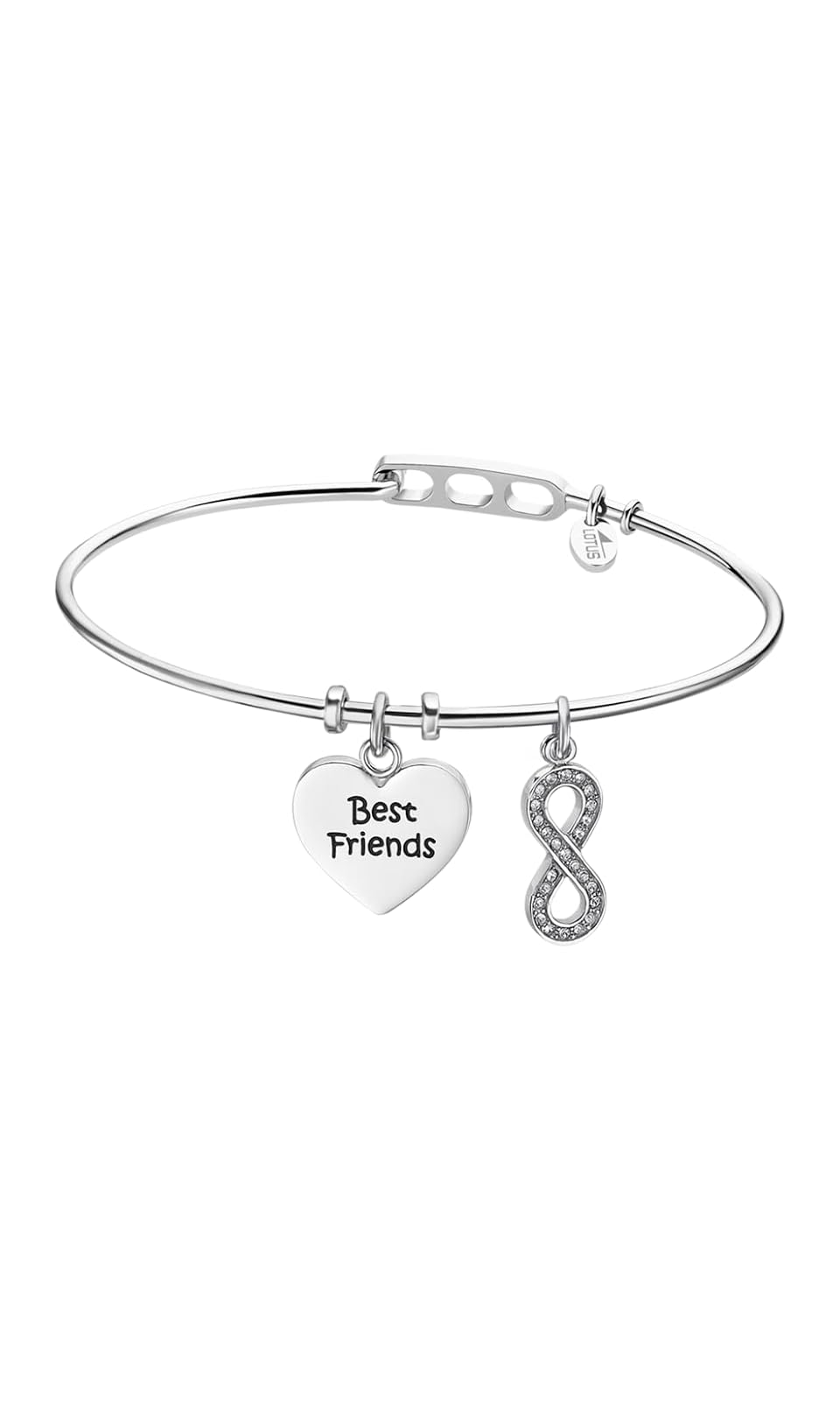 Lotus Style Pulsera millennial para dama en tono plateado