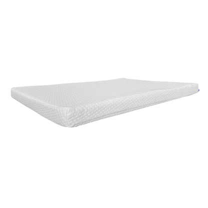 MEMORY FOAM BABY | Colchón de Cuna de Viaje para Bebé - Firmeza Media - Blanco - 100 x 70 x 6 cm - Hecho de Espuma de Poliuretano