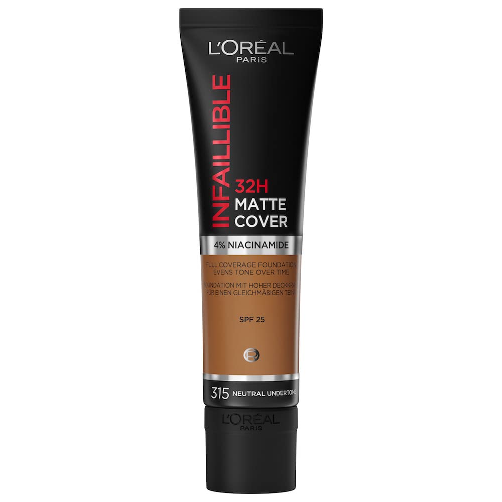 L'Oréal Paris Infallible 32H Matte Cover Base de Maquillaje Beige Doré - 315 - neutral