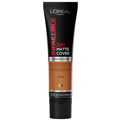 L'Oréal Paris Infallible 32H Matte Cover Base de Maquillaje Beige Doré - 315 - neutral