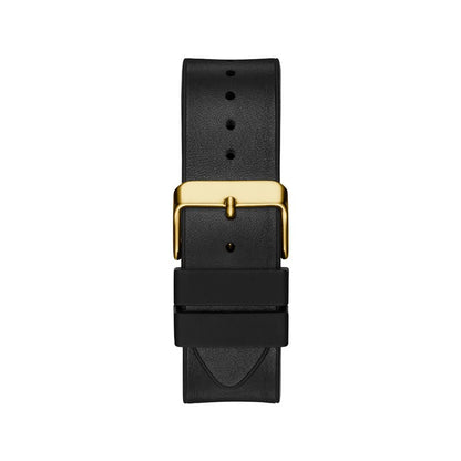 Guess Reloj analógico de cuarzo para hombre con correa de silicona lisa negra (modelo: GW0202G1)