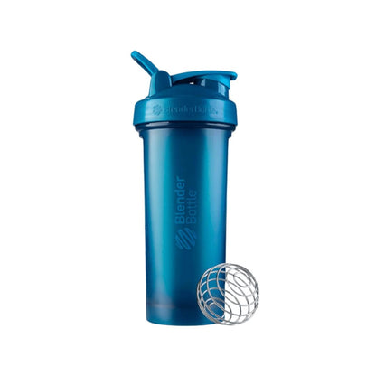 BlenderBottle Classic V2 Botella mezcladora perfecta para batidos de proteínas y preentrenamiento, 28 onzas, color azul océano