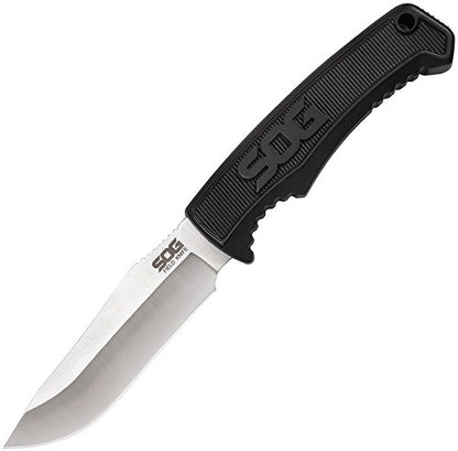 SOG - Cuchillo de supervivencia con vaina, cuchillo de campo de hoja fija, cuchillo táctico de 4 pulgadas y cuchillo de Bushcraft con hoja de cuchillo de caza de espiga completa (FK1001-CP)