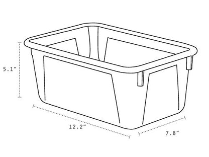 Storex - cubeta de basura pequeño, Transparente, 12.2 x 7.8 x 5.1 Inches, 5-Pack