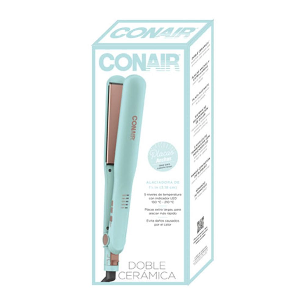 Conair Alaciadora 1 1/4" Menta Con Placas Rose Gold