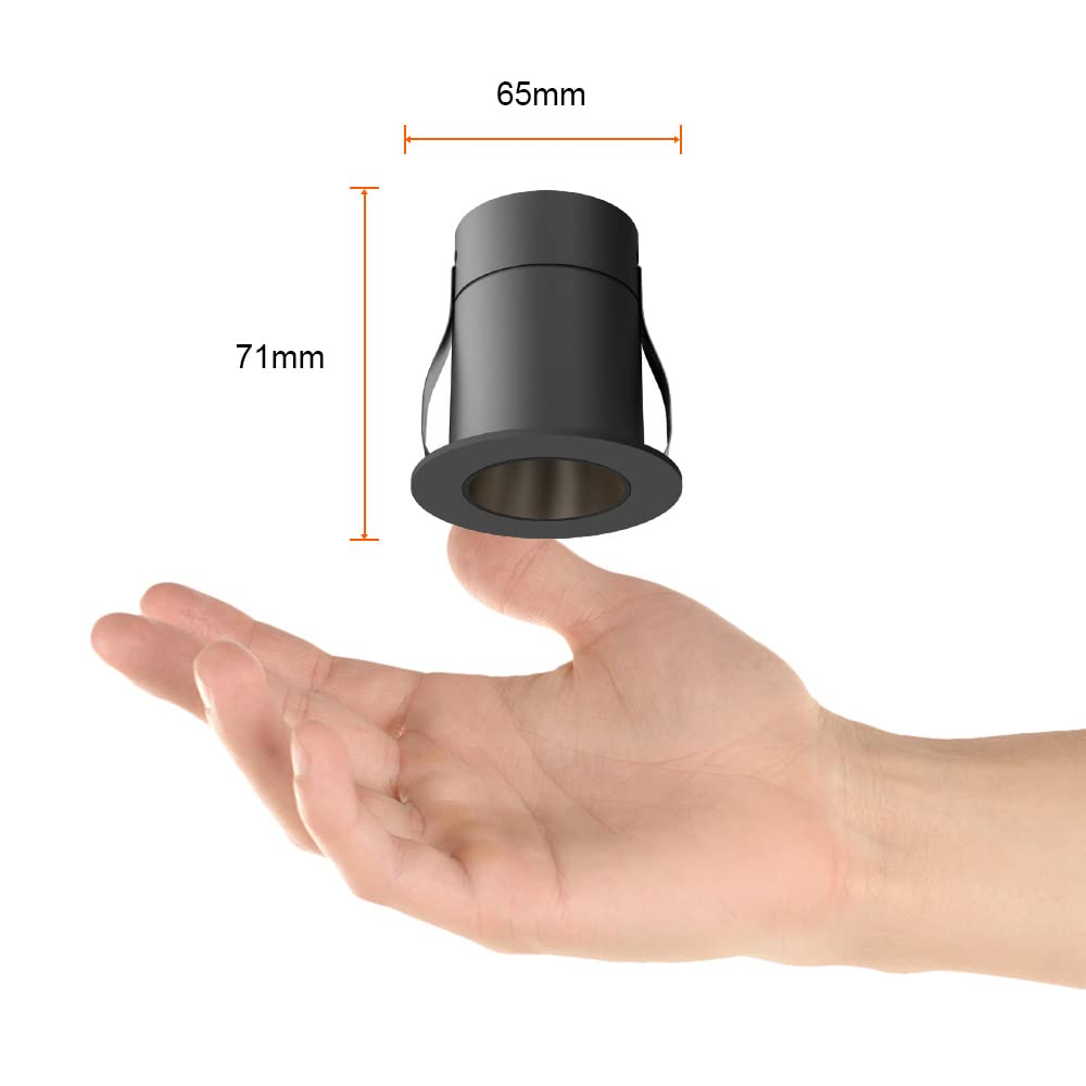 Tecnolite Lámpara Downlight LED Empotrable 7 W, IRC 90, Óptica Dark Light, Luz Suave Cálida, LED integrado