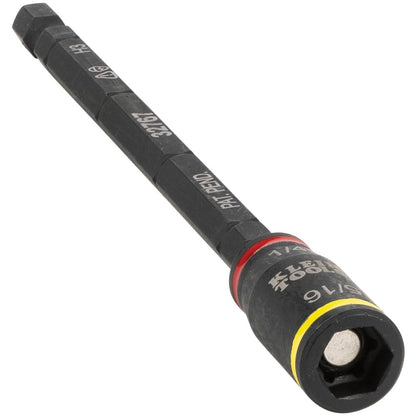 Klein Tools 32767 - driver de impacto SAE 3 en 1 y soporte de brocas, enchufe abatible con controladores hexagonales de 1/4 pulgadas y 5/16 pulgadas, longitud de 5 pulgadas