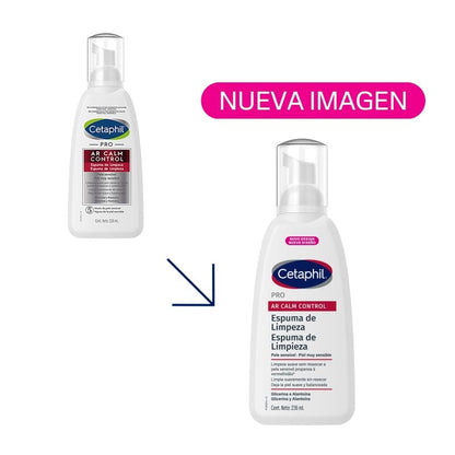 Cetaphil Pro AR Calm Control Espuma de Limpieza Facial Piel Sensible 236 ml | Con glicerina, alantoína y cafeína; limpia sin resecar, alivia ardor, comezón y suaviza piel con tendecia a enrojecimiento.
