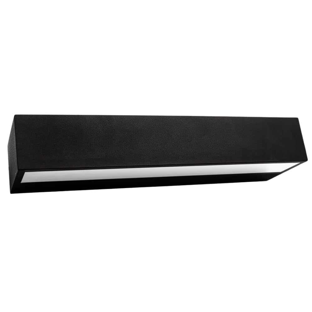 Luminaria LED de Pared Artlite Prisma Disparo Sencillo, Temperatura 3000K Blanco Cálido, 1240 Lúmenes, 18 Watts de Potencia, Apertura de 120°, IP54 Para uso en Exterior