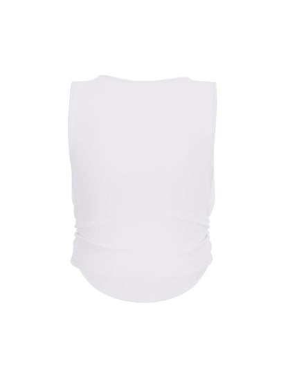 GUESS - Playera Rika sin Mangas con Cuello Redondo para Mujer