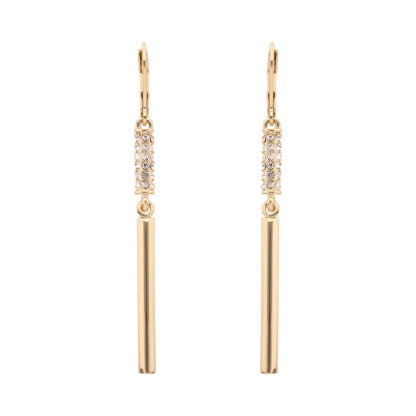 Nine West Aretes Color Dorado Pave Tunnels En Forma Varias De Terminado Brillante para Mujer