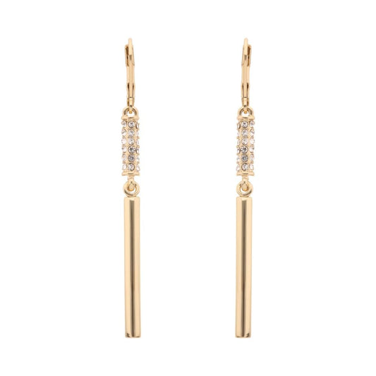 Nine West Aretes Color Dorado Pave Tunnels En Forma Varias De Terminado Brillante para Mujer