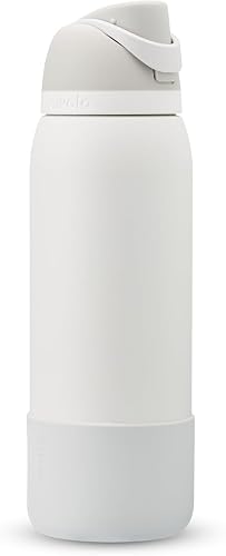 Owala Botín de silicona para botella de agua, funda protectora antideslizante para botella de agua, protege botellas de acero inoxidable FreeSip, Twist y Flip, 40 oz, gris