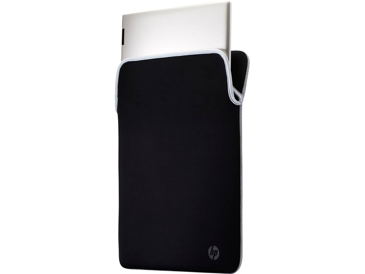 HP Funda para Laptop Reversible 15.6", Diseño Delgado, Doble Vista, Material Neopreno, 39.6 cm, Negro/Plateado (2F2K5AA)