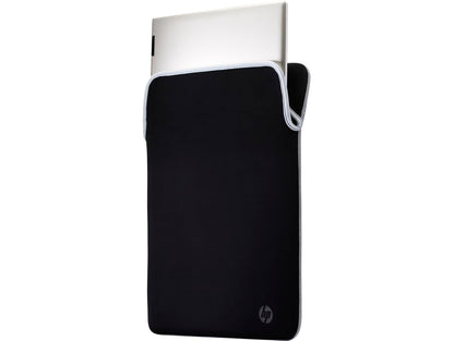 HP Funda para Laptop Reversible 15.6", Diseño Delgado, Doble Vista, Material Neopreno, 39.6 cm, Negro/Plateado (2F2K5AA)