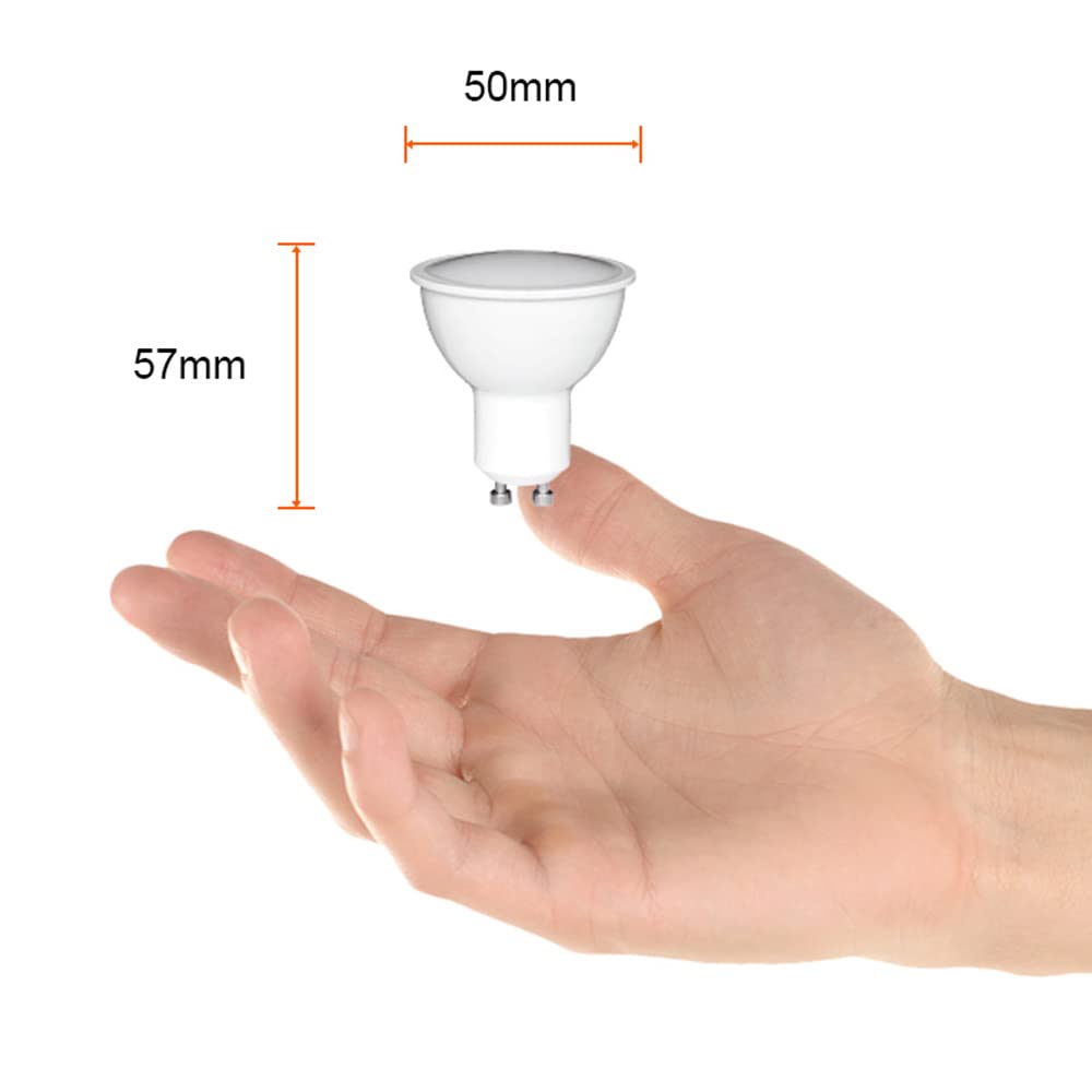 Tecnolite - Foco Inteligente LED de 5W de Potencia, Base GU10, Luz RGB + Blanca, Atenuable, Compatible con App móvil y Asistentes de voz