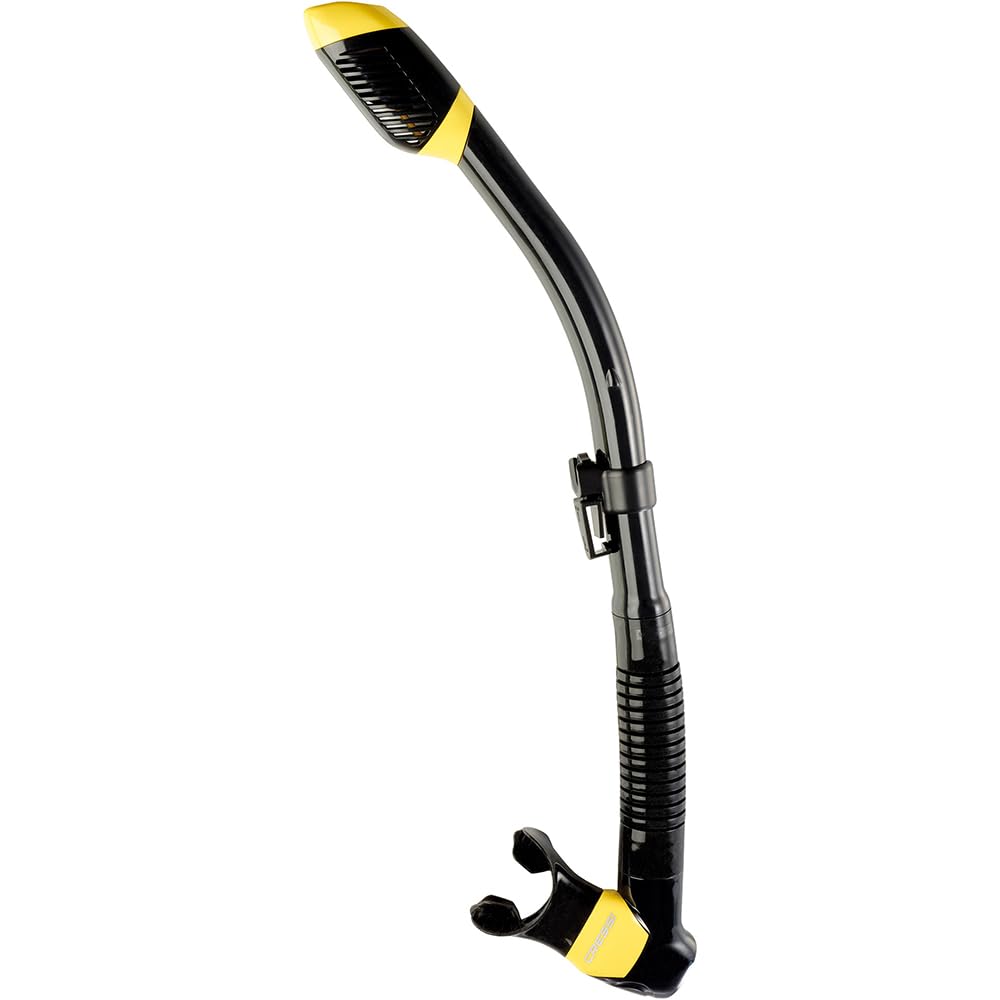 Cressi - Snorkel seco para Adultos con protección contra Salpicaduras y válvula Superior - Supernova Dry: diseñado en Italia