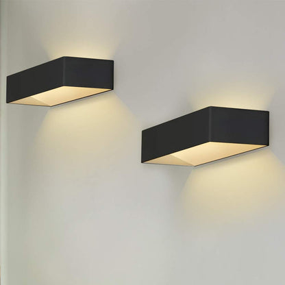 Tecnolite Lámpara Interior Sobreponer Muro, LED Integrado, Negro/ Oro, 20TLLED408MV30N