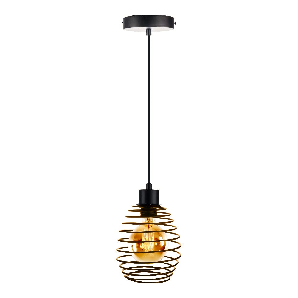 Tecnolite Lámpara Colgante de Metal 1.50 m de Altura, Potencia Máx. 60 W, 1 Base E27, No incluye foco