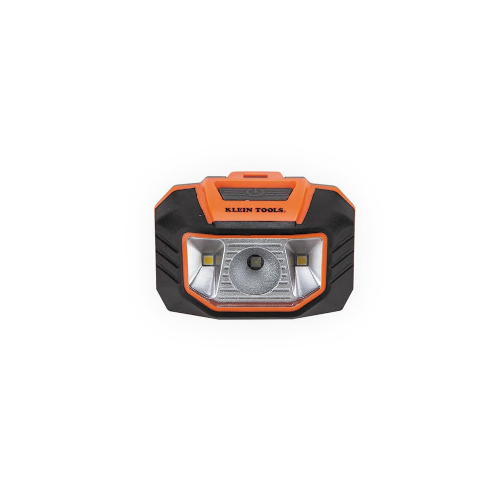 Klein Tools 56220 - Luz LED para faros delanteros con sombrero duro, luz de inundación y punto se inclina 45 grados, correa antideslizante, para trabajo y senderismo al aire última intervensión,
