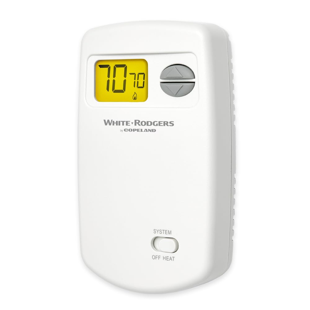 White-Rodgers 1E78-140 Termostato No Programable para Sistemas de Una Sola Etapa, Blanco