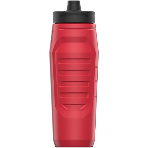 Under Armour Botella De Agua 32Oz Sideline Squeeze De Entrenamiento Unisex, Rojo, Unitalla