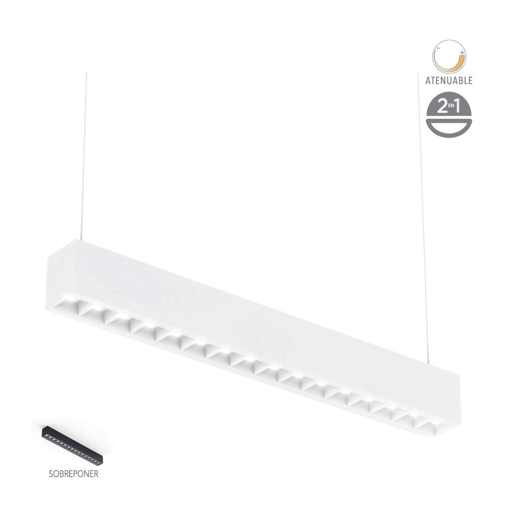 Tecnolite Lámpara Colgante LED, Luz de Techo Minimalista, 40 W, Luz Blanca 4 000 k, Atenuable, 127 V, 4500 lm,