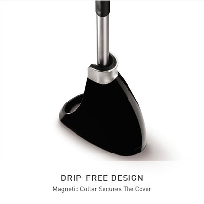 simplehuman, escobilla de baño, Acero Inoxidable + plástico Negro