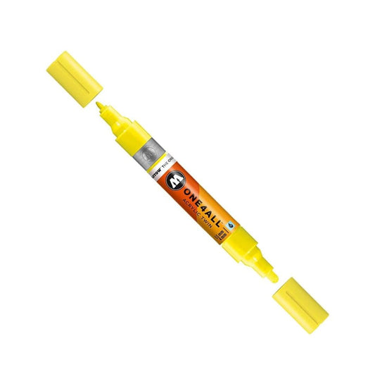 Molotow 227429 Marcador Acrílico Twin 1.5 Mm/4 Mm, Neón Yellow Fluor # 220