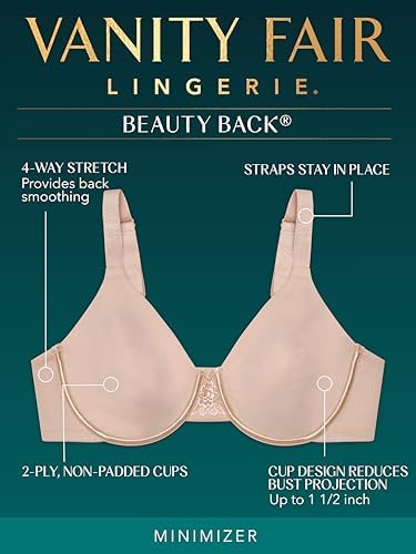 Vanity Fair Beauty Back Brasier Minimizer Sujetador Reductor para Mujer