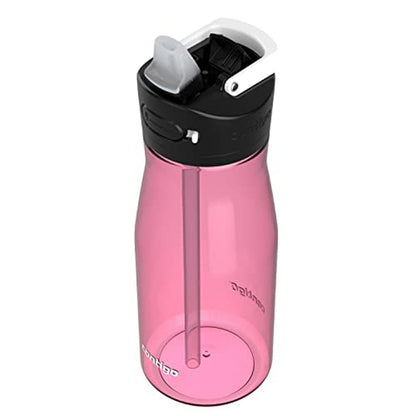 Contigo Botella de Agua Plástico Libre de BPA 710 ML Azalea con Popote Ashland Chill 2.0 Antiderrames Seguro para Viajar