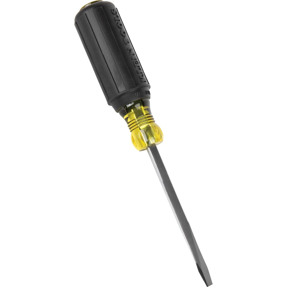 Klein Tools 600-4 Desarmador Punta Plana de 1/4" x 4" Barra cuadrada