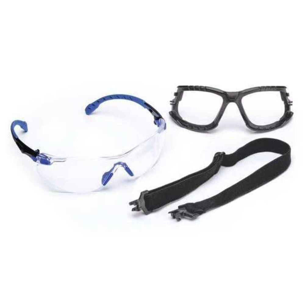 3M Solus 1000 Lentes de Seguridad Antivaho Scotchgard - verde - marco negro, lente transparente - Lente transparente, marco verde - negro con junta