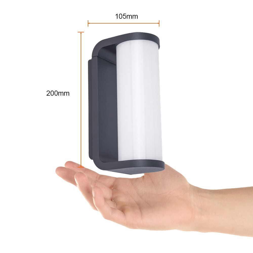 Tecnolite Lámpara de exterior LED para sobreponer, 10 W, Luz suave cálida
