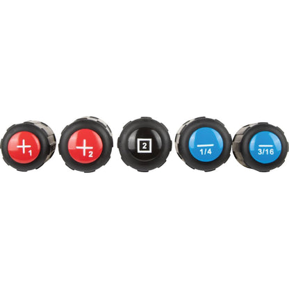 Klein Tools 80031C Juego de destornilladores codificados por colores, fabricado en Estados Unidos, con puntas de precisión, asas de agarre cojín, 2 ranuradas, 2 Phillips, 1 cuadrado, ideal para