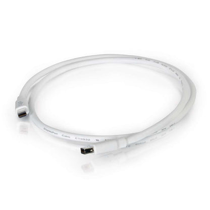 C2G 54411 Mini DisplayPort Cable M/M - Digital Audio Video, White (6 Feet, 1.82 Meters)