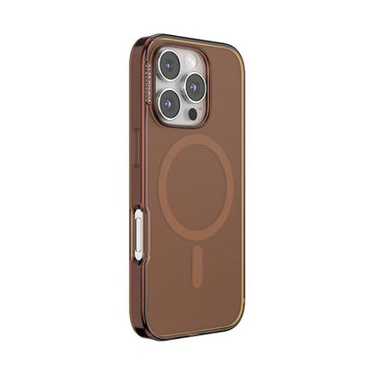 PopSockets - Funda para iPhone 16 Pro Compatible con MagSafe, Funda de teléfono para iPhone 16 Pro, Compatible con Carga inalámbrica, Solo Funda - ámbar