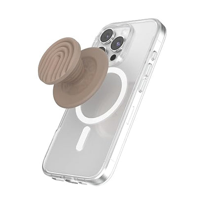 PopSockets - Empuñadura para teléfono MagSafe, Agarre magnético Seguro y Soporte para teléfono, Soporte Manos Libres, Compatible con Carga inalámbrica, Lindos PopSockets - Curves Latte
