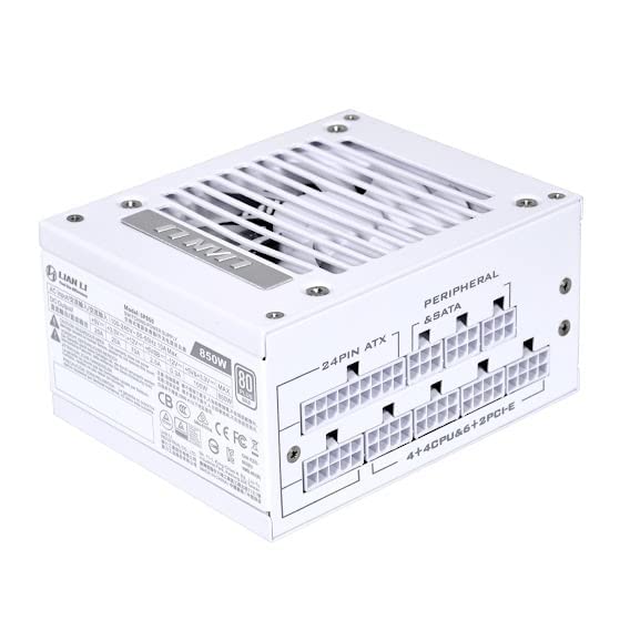 Lian LI SP 850 80+ Gold, Color Blanco, Rendimiento SFX, Fuente de alimentación de Factor de Forma - SP850 Blanco