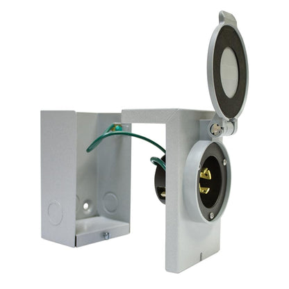 Reliance Controls Generators Up to 7,500 Running Watts PB30 30-Amp NEMA 3R Power Inlet Box, Gray