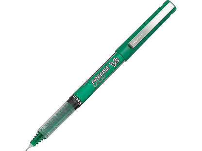 Pilot - Bolígrafos giratorios Precise V5 Stick, punta extrafina, tinta verde, paquete de 12 (25104)