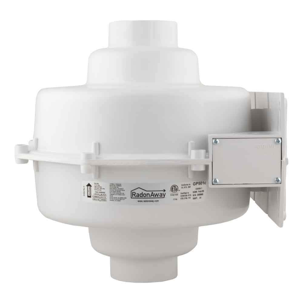 RadonAway Radon Mitigation Ventiladores, 7.6 cm, GP501, Blanco