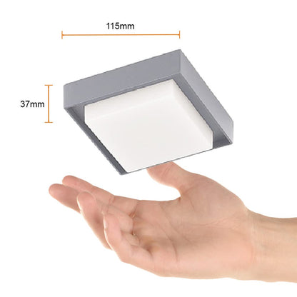 Tecnolite Lámpara Plafón LED 15 W - Luz de Día, IP54, IK05, Lámpara de Techo de Sobreponer Cuadrada, LED integrado (15PTLLED1131CV65G)